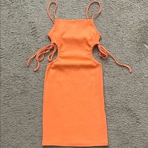 Zara Bright Orange Mini Dress